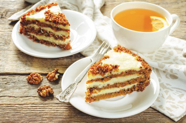 Рождество 2019: ореховый пирог с корицей, имбирем и ванильно-сливочным кремом