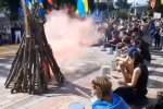 Митинг под Верховной Радой, скриншот видео