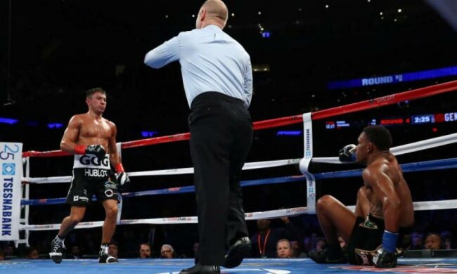 Головкін - Джейкобс: відео нокдауну