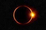 Кольцеобразное солнечное затмение, фото из открытых источников