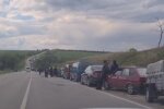 Заблоковані авто на Запоріжжі. Фото: Telegram