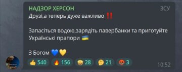 Надзор Херсон, скріншот: Telegram