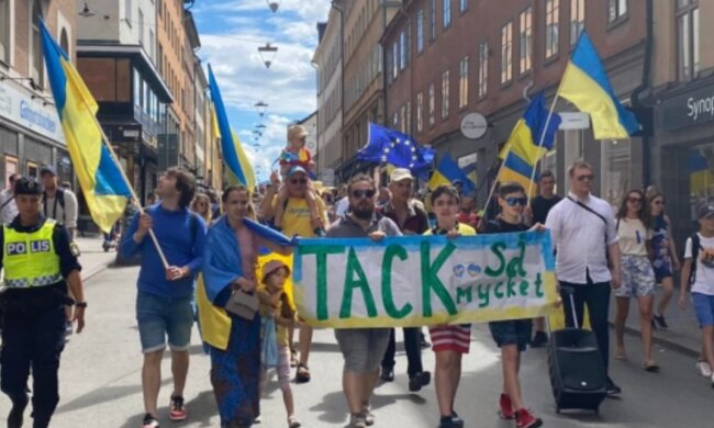 Украинские беженцы в Швеции