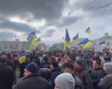 Мітинг в Херсоні, скріншот