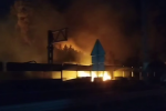 Взрывы на трассе Киев-Чоп, кадр из видео