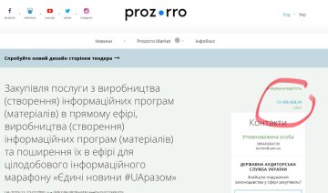 Тендер на создание информационных програм / фото: скриншот Prozorro