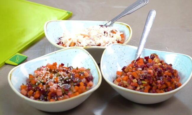 Приготування вінегрету, скріншот: Youtube