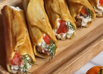 Сырные трубочки с рыбой, кадр из видео