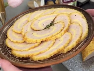 Сирно-курячий рулет: фото скрін рецепту