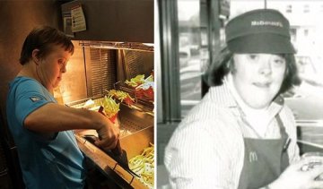 Жінка із синдромом Дауна стала ветераном McDonald's (фото)