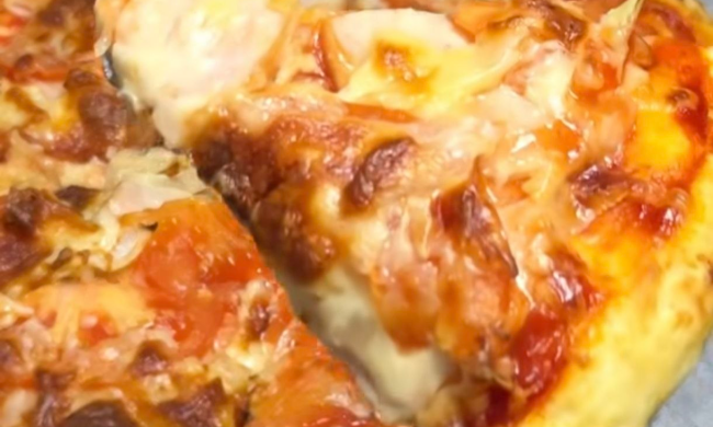 Пицца на творожном тесте: фото скрин рецепта