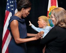 Крихітний Трамп став зіркою мережі