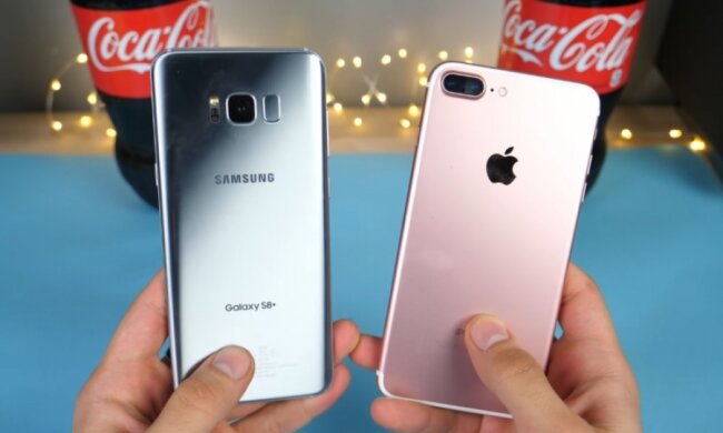 Galaxy S8 и iPhone 7 заморозили в Coca-Cola