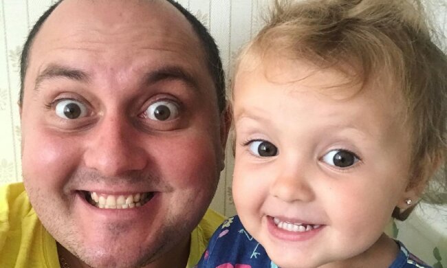 Юрий Ткач с дочкой, фото с Instagram