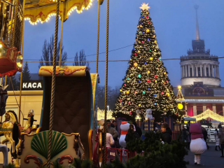 Украинцы, Новый год, ВДНХ, фото из соцсетей