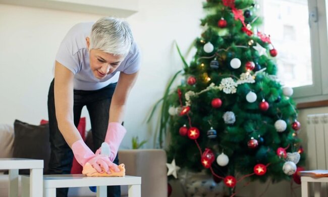 Прибирання в будинку перед Новим роком, фото griffin