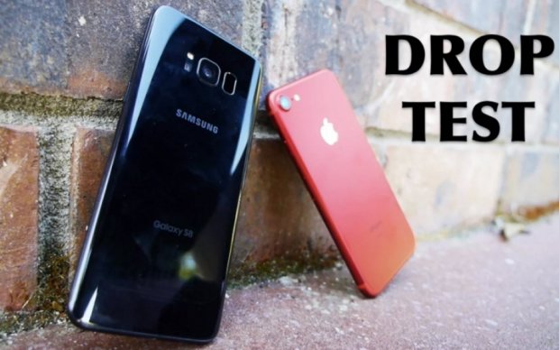 Samsung Galaxy S8 порівняли з iPhone 7 у дроп-тесті