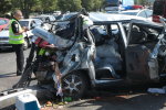 У Києві авто налетіло на п'яних пішоходів: машина в мотлох, дорога залита кров'ю