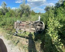 Под Днепром на скорости микроавтобус вылетел в кювет - пострадавших вывозили пачками, водитель в бегах