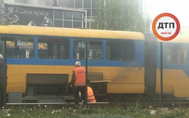 В Киеве горел скоростной трамвай