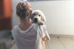 Девушка с собачкой, favim.com