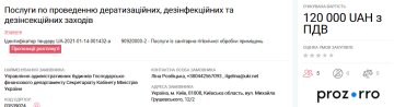 Закупівлі Кабміну, послуги з дезінфекції - скріншот