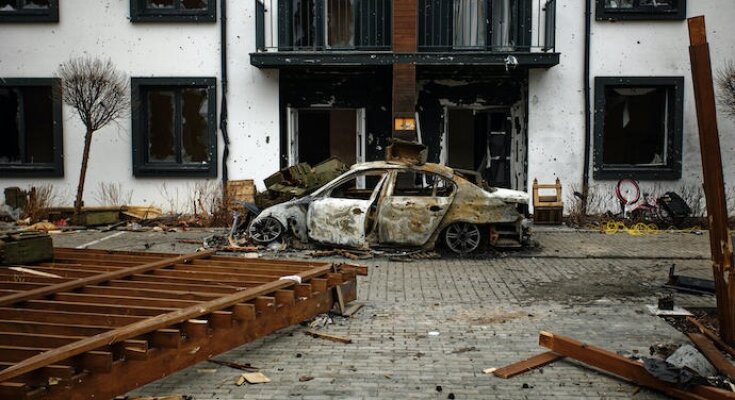 Уничтоженное из-за войны авто, фото epravda