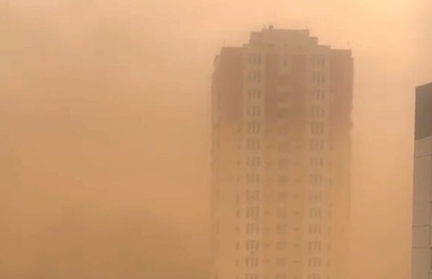 Пісочна буря із Сахари в Києві / фото: скріншот TikTok