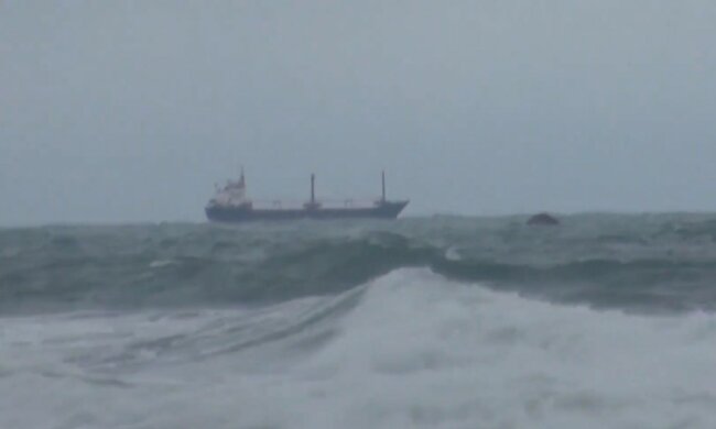 Аварія суховантажу, фото: кадр з відео