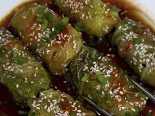 Китайские голубцы с пекинкой и соевым соусом: скрин рецепта