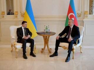 Владимир Зеленский и Ильхам Алиев, фото: Офис президента