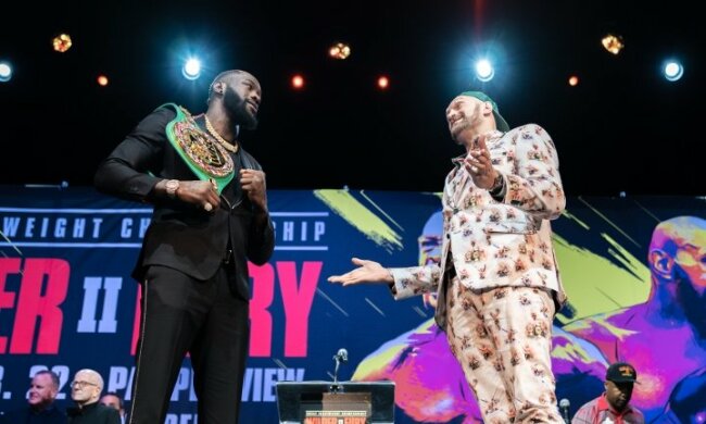 Ф'юрі та Уайлдер зустрілися перед боєм, Boxingscene