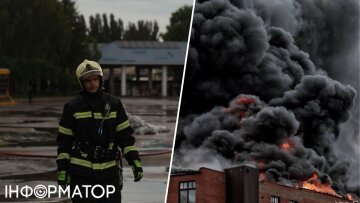 Пожежа на Троєщині після прильоту Шахеда