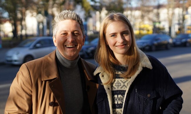 Олександр Педан з донькою Лєрою. Фото: пресслужба Нового каналу