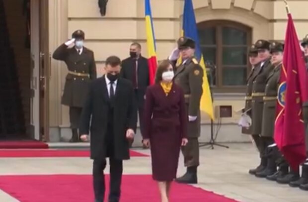 Володимир Зеленський та Майя Санду, кадр з відео