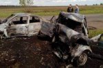 Жуткое ДТП на Донетчине: трое человек сгорели в авто
