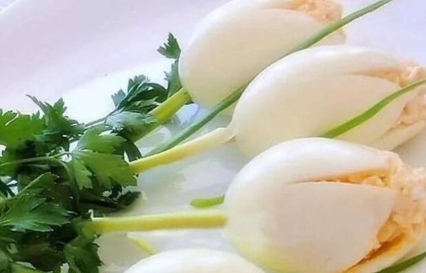 Закуска "Тюльпаны из яиц", instagram.com/foody.magic