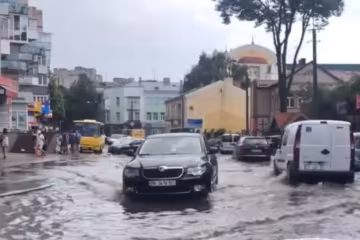 Непогода в Ровно, скриншот с видео