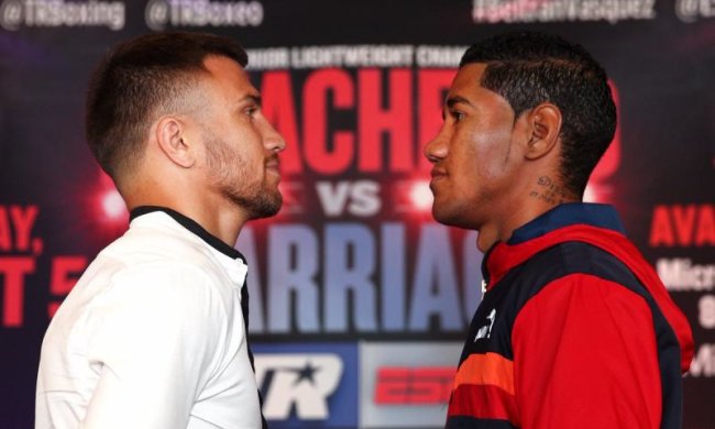 Ломаченко - Марриага: Видео битвы взглядов