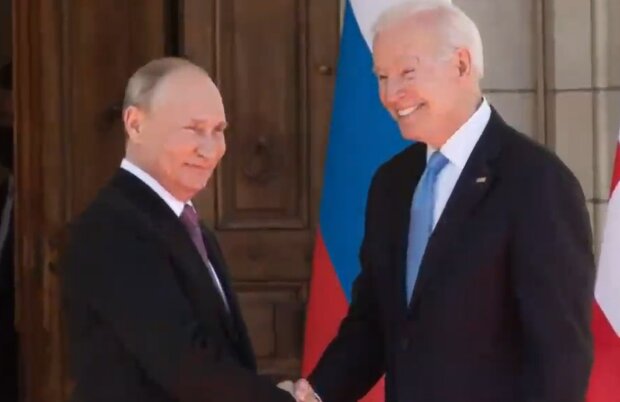 Джо Байден и Владимир Путин, кадр из видео