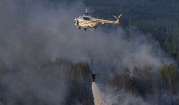 Показали фото пожежі у Чорнобильській зоні