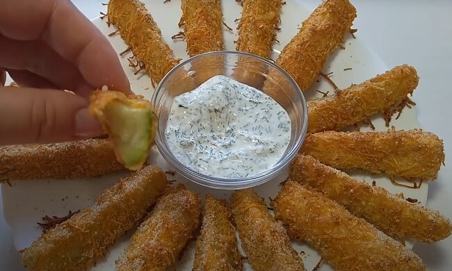 Нагетси з кабачків, скріншот: Youtube