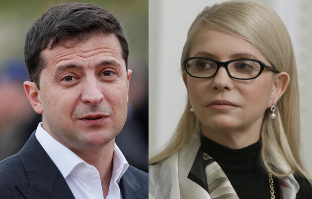 Зеленский и Тимошенко, коллаж znaj.ua