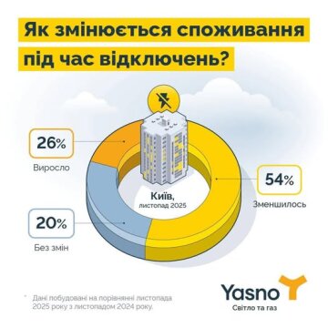 Зміни споживання електроенергії під час відключень: фото Facebook