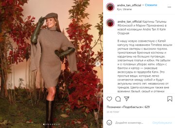 Скрін, Instagram Андре Тан, Осадча