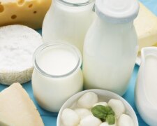 Молочная продукция в супермаркете