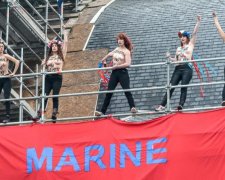 Активістки Femen влаштували чергову акцію проти Ле Пен