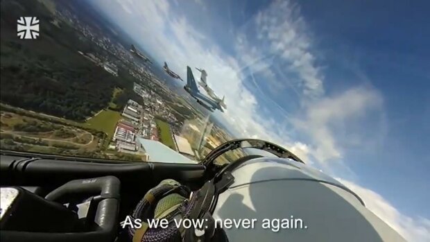 самолеты Германии и Израиля, скриншот с видео