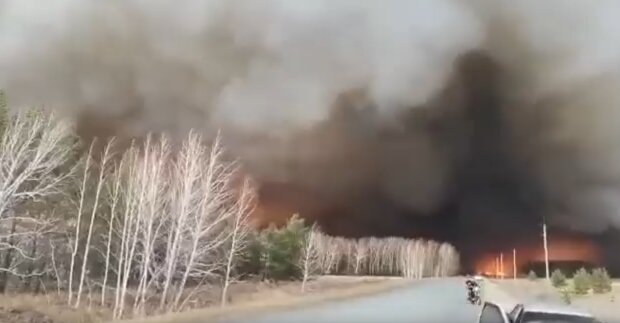 Пожежа в росії, скріншот