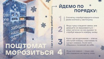 Что делать, если дверца почтомата замерзла: фото "Новая почта"